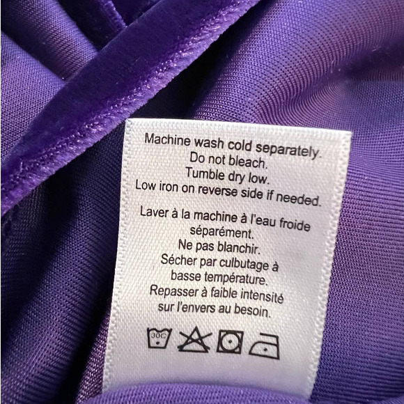 Coldwater Creek Tunic in Purple Velour with Cowl Neckline Size Large Petite - Picture 6 of 6